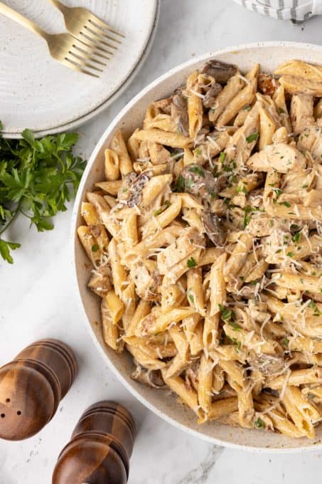 Mushroom Chicken Pasta