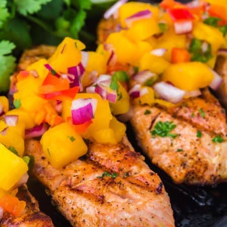 Grilled Salmon with Mango Salsa