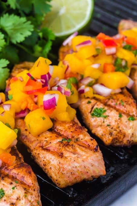 Grilled Salmon with Mango Salsa
