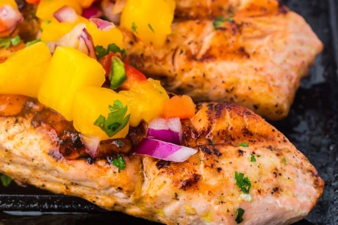 Grilled Salmon with Mango Salsa