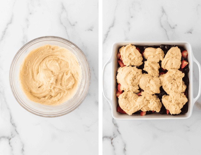 Second set of process photos for Berry Cobbler.