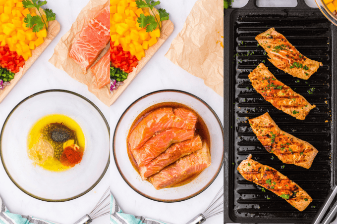 Process photos for Grilled Salmon