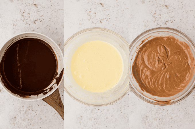 First set of process photos for Oreo Brownies.